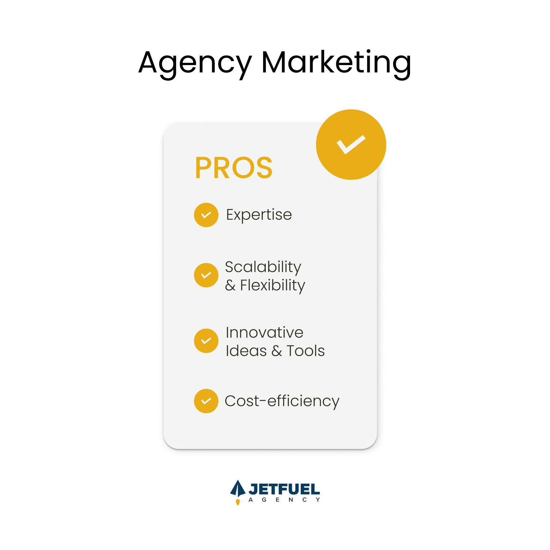 Pros of Agency Marketing