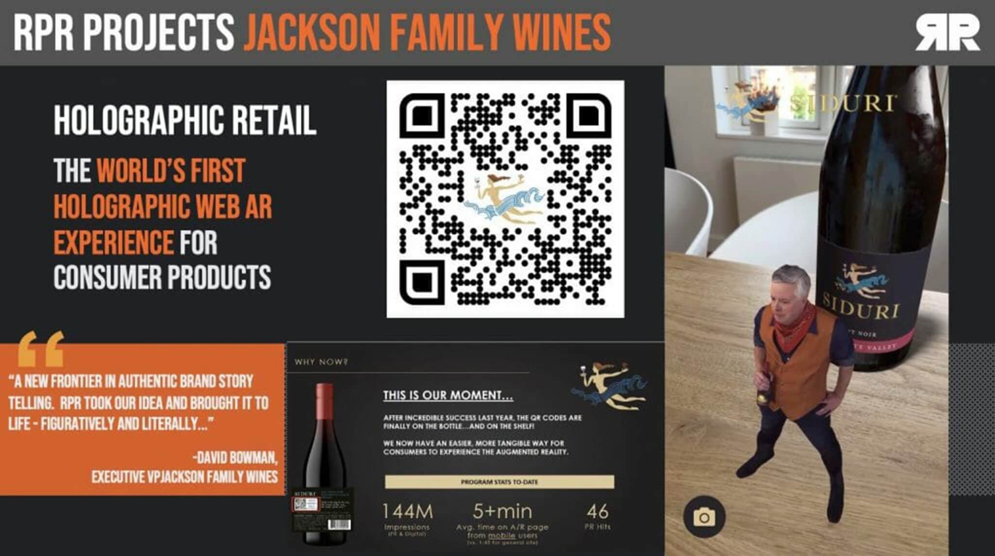 Brands like Jackson Family Wines and others are using WebAR (web-based augmented reality) to make packaging interactive.image source