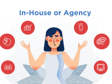 A person deciding to work in-house or agency.